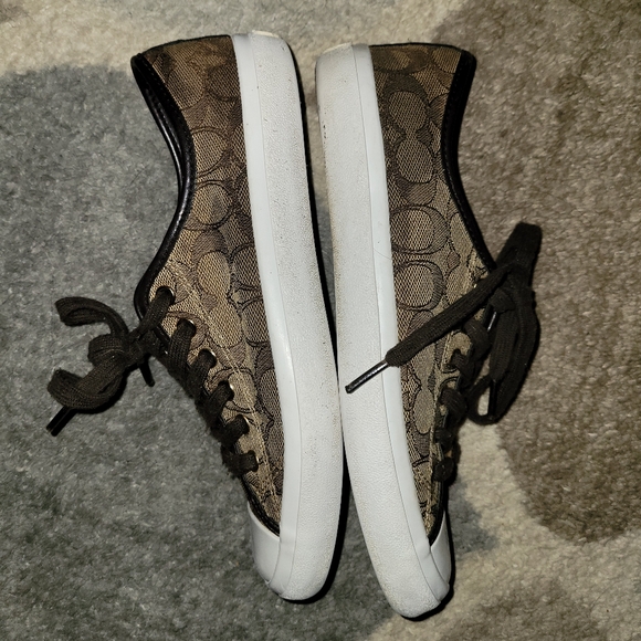 Coach Empire Lace-Up Sneakers Shoes Womens Size 8 - Picture 5 of 9